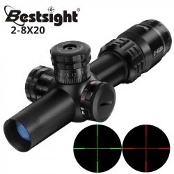 Lunette optique compacte 2-8x20, portée de fusil éclairée rouge -*scope with 11mm LIVRAISON GRATUITE