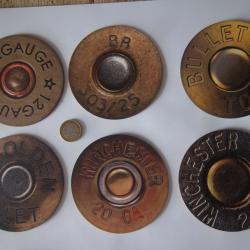 lot de 6 dessous de verre en bois dia. 9,cms 8