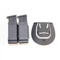 Pochette tactique Double pour magazines simples -**DOUBLE NOIR LIVRAISON GRATUITE !!!