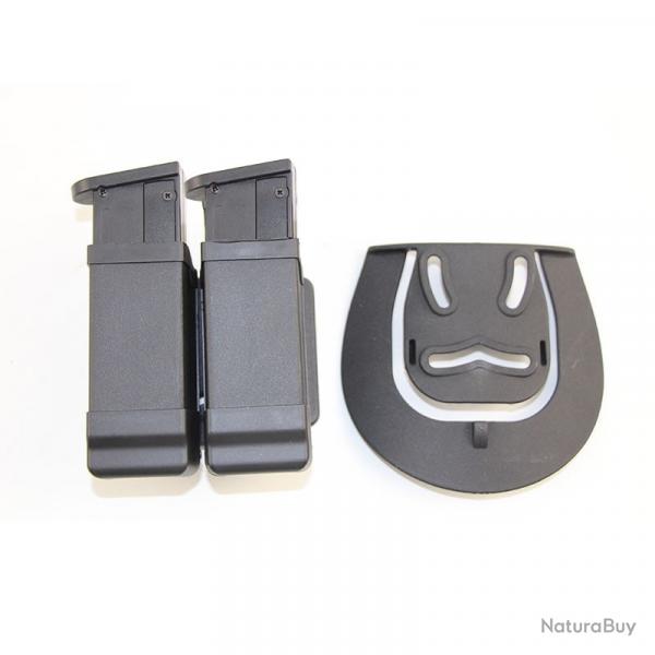 Pochette tactique Double pour magazines simples -**DOUBLE NOIR LIVRAISON GRATUITE !!!