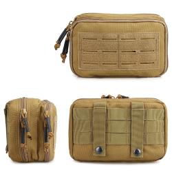 Pochette tactique Molle Admin, fermeture éclair horizontale -**TAN LIVRAISON GRATUITE !!!