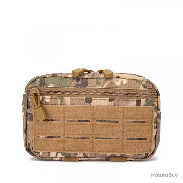 Pochette tactique Molle Admin, fermeture clair horizontale -**CAMOUFLAGE