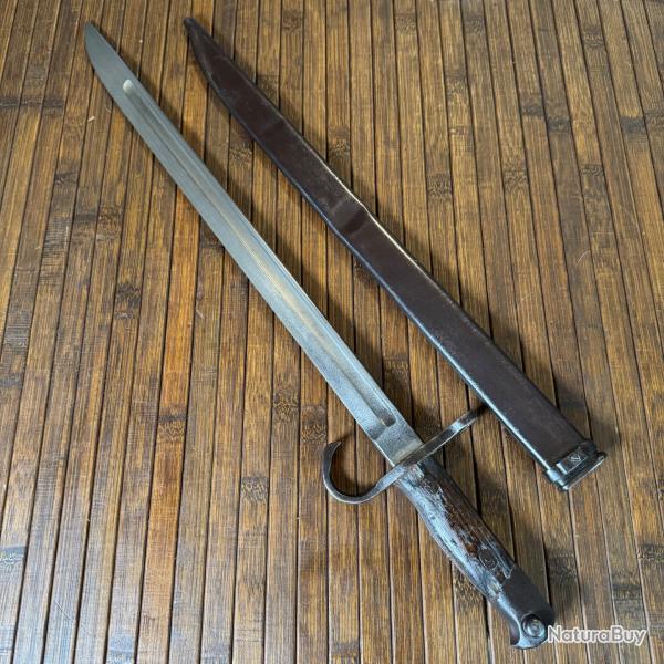 BAONNETTE ARISAKA MOD 30 AISAN KOGYO - RIKEN KOZAI DE L'ARME IMPRIAL JAPONAISE AVEC SON FOURREAU