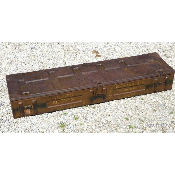 Caisse britannique mtallique  munitions 3,7 Inch Anti-Aircraft BRA25CAIS004  CAISSE VIDE