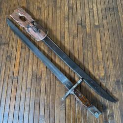 BAÏONNETTE ARISAKA MOD 30 JIDOSHOKU SEISAKUSHO DE L'ARMÉE IMPÉRIAL JAPONAISE AVEC FOURREAU / GOUSSET
