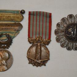 MEDAILLES LIBAN 1926 & LEVANT AGRAFE 1925/1926-ET BIJOU ALAOUITE SYRIEN- CAMPAGNE LIBAN-SYRIE