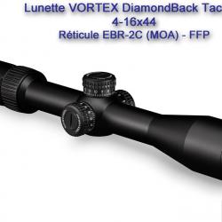 Lunette VORTEX DiamondBack Tactical 4-16x44  FFP - Réticule EBR-2C (MOA)