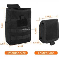 sac de taille tactique Molle nylon 1000D.-**NOIR