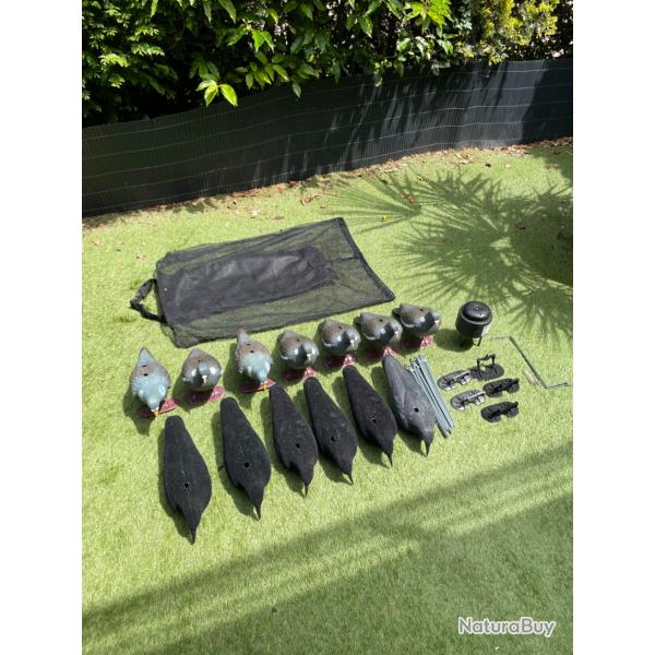 Lot de formes pigeons et corbeaux avec tourniquet 3 formes et sac de transport
