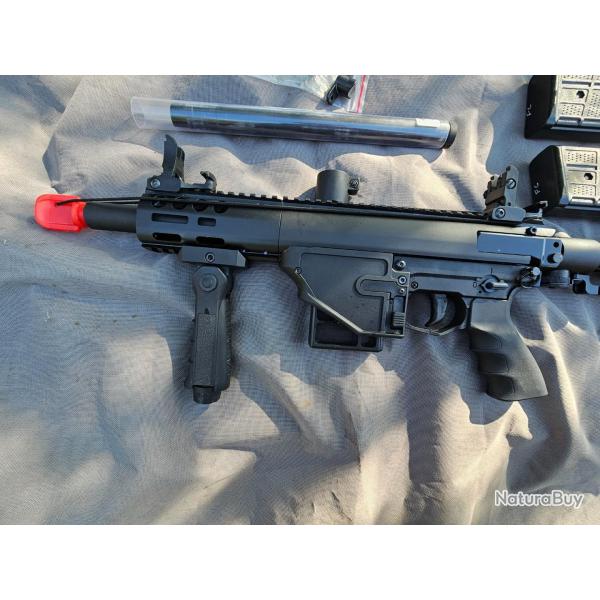 Lanceur Valken CQMF cal. 68 MAGFED + CROSSE + BOUTEILLE 0.2L + canon stri 11.5 pouces + Housse