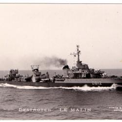 CPA - Marine Militaire -DESTROYER LE MALIN - N°1434