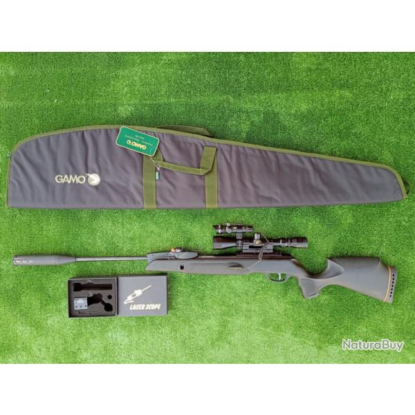 PACK2 LASER  ! Gamo Swarm Magnum 6,35 mm IGT PRO 8X Gen3i + Lun. 3-9X40 19,9 j. + Kit  Puiss. 34 J.