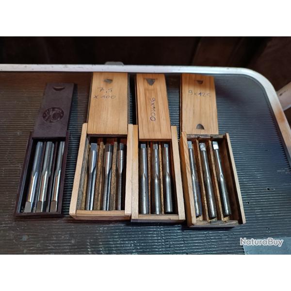 Lot tarauds professionnels 3 passes
