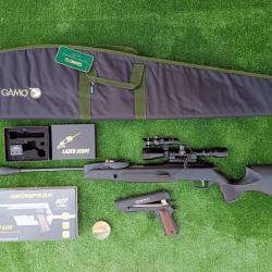 PACK5 LASER  ! Gamo Swarm Magnum 6,35 mm IGT PRO 18X Gen3i + Lun. 3-9X40 19,9 j. + Kit  Puiss. 34 J.