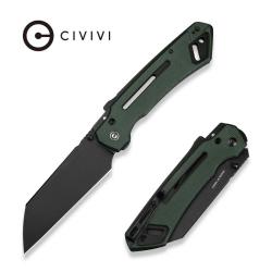 Couteau CIVIVI Buster FG Green Lame Acier Nitro-V Manche Micarta Superlock Clip CIVC240523