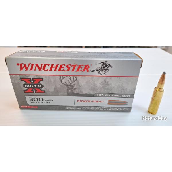Cartouches balles winchester 300 WSM 180 grains