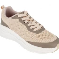H3800 - Chaussure sneaker Shanghai avec semelle amovible - Femme - Beige - HERGOS