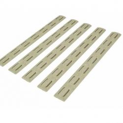 Kit de 5 rails cover type BCM M2 en polymère - M-LOK - 14 cm (5.5") SABLE
