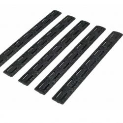 Kit de 5 rails cover type BCM M2 en polymère - M-LOK - 14 cm (5.5") NOIR