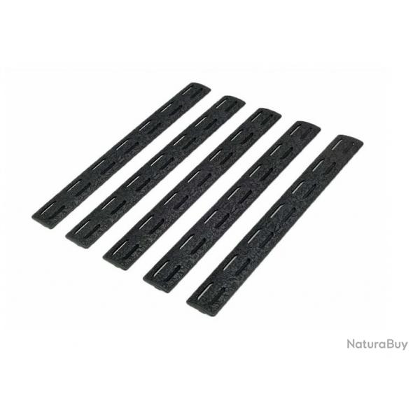Kit de 5 rails cover type BCM M2 en polymre - M-LOK - 14 cm (5.5") NOIR