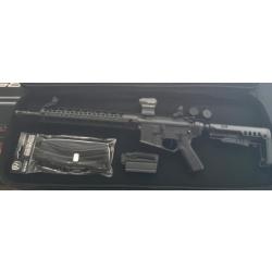 Pack Hammerli Tac R1 calibre 22LR,détente modifiée,3 chargeurs,point rouge Holosun et fourreau