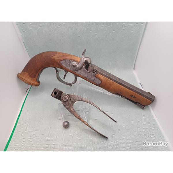 pistolet percussion d'officier style empire