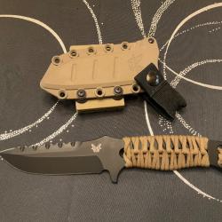 VEND COUTEAU DROIT BENCHMADE FIXED BLADE ADAMAS NOIR SIBERT DESIGN FIRST PRODUCTION 125/500