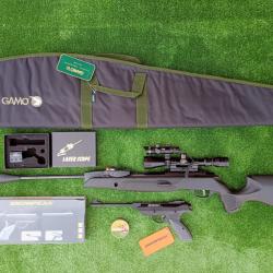 PACK8 LASER  ! Gamo Swarm Magnum 6,35 mm IGT PRO 18X Gen3i + Lun. 3-9X40 19,9 j. + Kit  Puiss. 34 J.