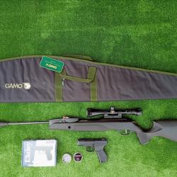 PACK1 LASER  ! Gamo Swarm Magnum 6,35 mm IGT PRO 18X Gen3i + Lun. 3-9X40 19,9 j. + Kit  Puiss. 34 J.
