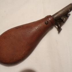 Belle poire à plombs recouverte de cuir XIXème 1Kg