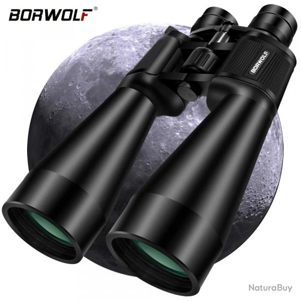 Jumelles BORWOLF 20-60x70 HD - Zoom Puissant, Vision Nocturne Partielle Longue Porte Chasse
