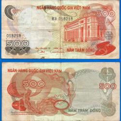 Vietnam Sud 500 Dong 1970 Asie Billet Serie R3