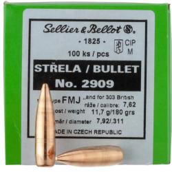 Ogives Sellier & Bellot - Cal. 303 (.311") FMJ - 180grs - 2909 - boite de 100 unités