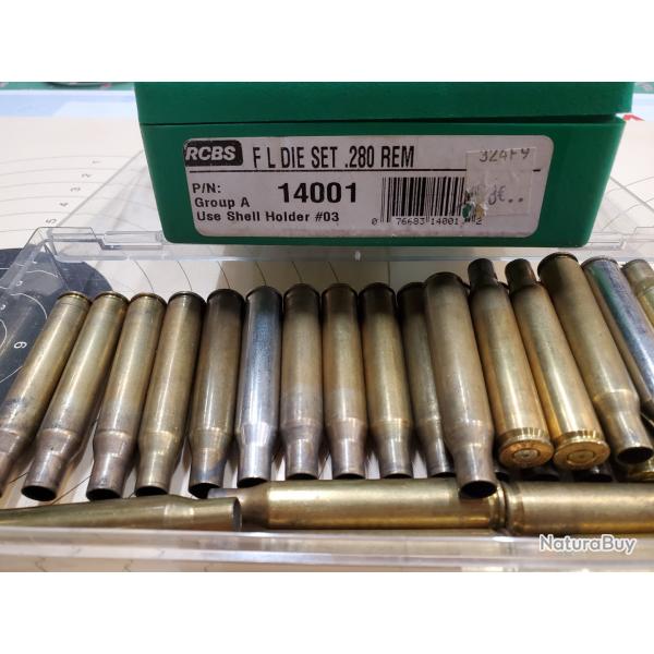 jeu outils 280 remington  RCBS avec 17 douilles cadeaux