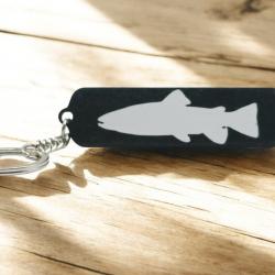 porte clé truite silhouette