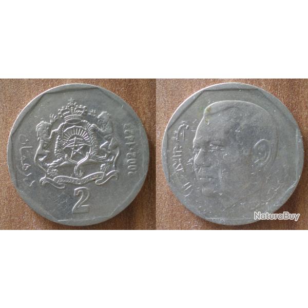 Maroc 2 Dirhams 2002 1422 Afrique Morocco Africa Dirham