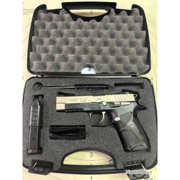 Pistolet ZVS modle P21 bicolore calibre 9x19