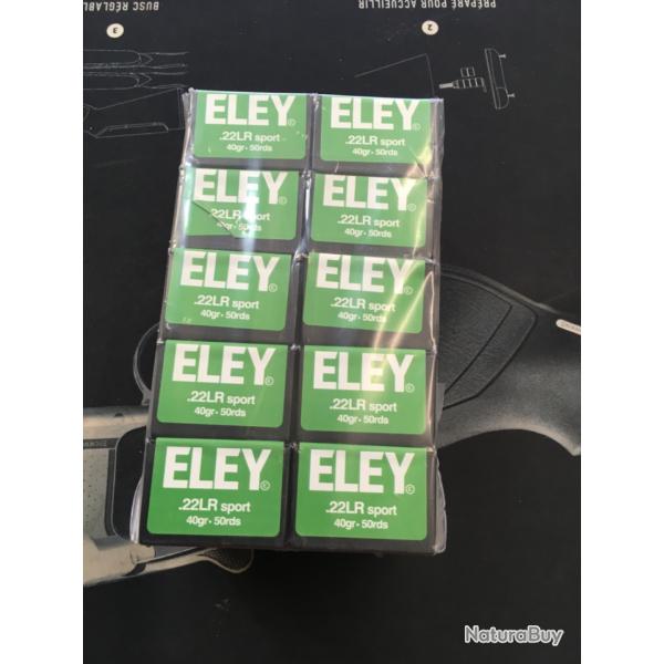 Lot de 500 munitions ELEY SPORT 40grains