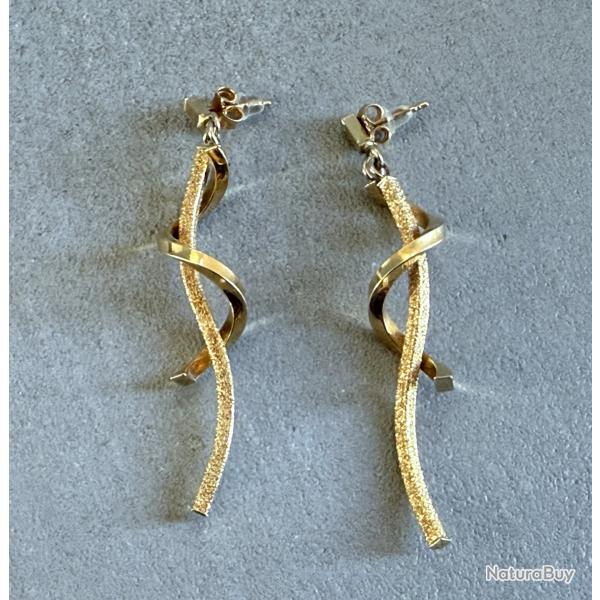 Boucles d'oreilles cocktail en or massif 18 carats - clous