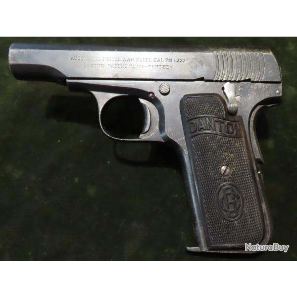 Pistolet Espagnol semi automatique "DANTON" calibre 7,65