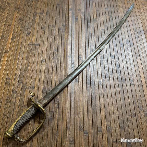 SABRE DU ROYAUME DE BELGIQUE SUR LE MODELE 1821 LAME SIGNE J. GOEMANS ARQUEBUSIER DU ROI