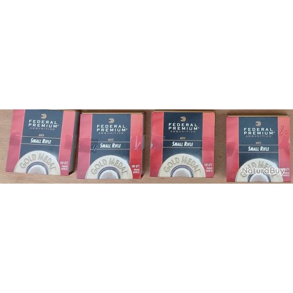 Lot de 380 amorces Federal Small Rifle Match.