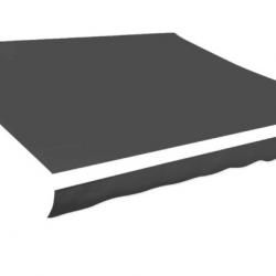 Toile d'auvent anthracite en polyester 300x250 cm - Protection été et remplacement