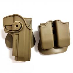 Etui de odorde Retrégissant de défense de style IMI -**tan