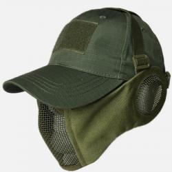 masque en maille demi-visage avec Protection des oreilles  -**Green set- LIVRAISON GRATUITE !!!