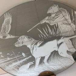Petit miroir de décoration de la pêche ou de la chasse