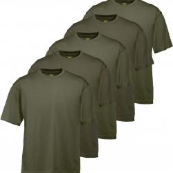 Pack de 5 t shirts basiques Couleur Col rond vert