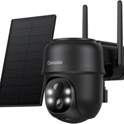 Camera Surveillance WiFi Exterieure sans Fil - 2K Camera Exterieur sans Fil Panneau Solaire, 360°PTZ