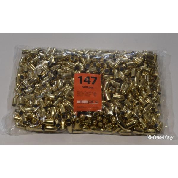 sachet de 500 ogives ALSA Pro cal 9mm (.355), FMJ RN, 147 grains