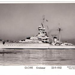 CPA - Marine Militaire -GLOIRE Croiseur 23-9-1952 N°1526